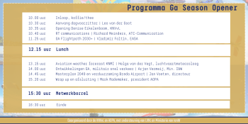 Programma GA Season Opener 2026
