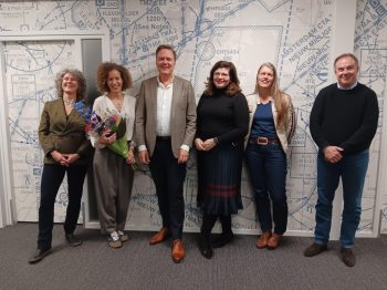 Op de foto van links naar rechts: Denise Eikelenboom, Els Verstraaten, Harald Bresser, Ilona Crommentuijn, Amanda Tijben en Jan Brouwer