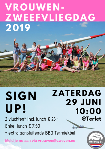 Vrouwenzweefvliegdag poster